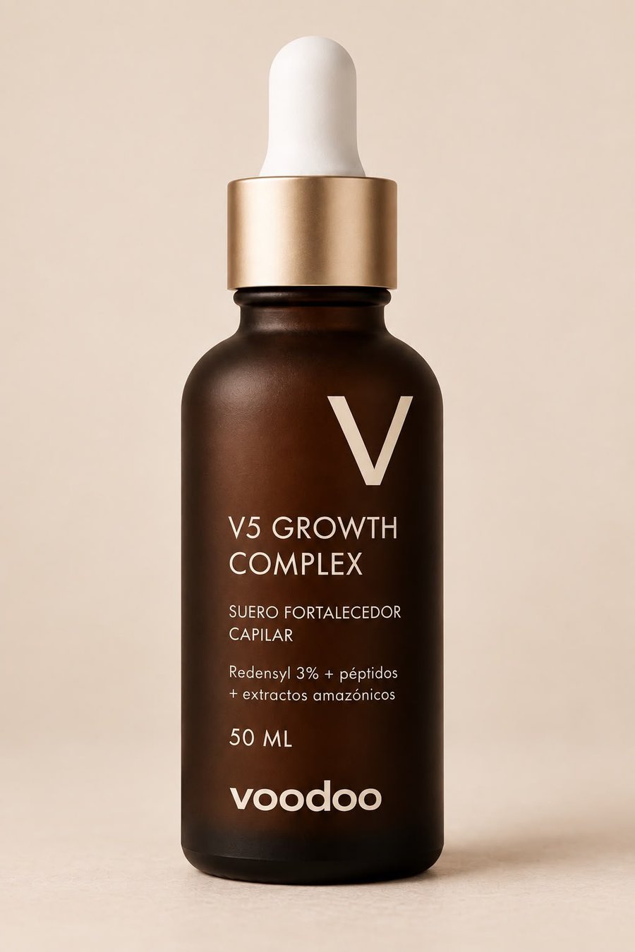 Frasco gotero de V5 Growth Complex, suero fortalecedor capilar Voodoo, 50 ml